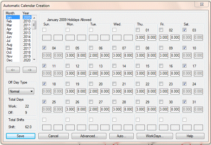 Scheduling Calendar
